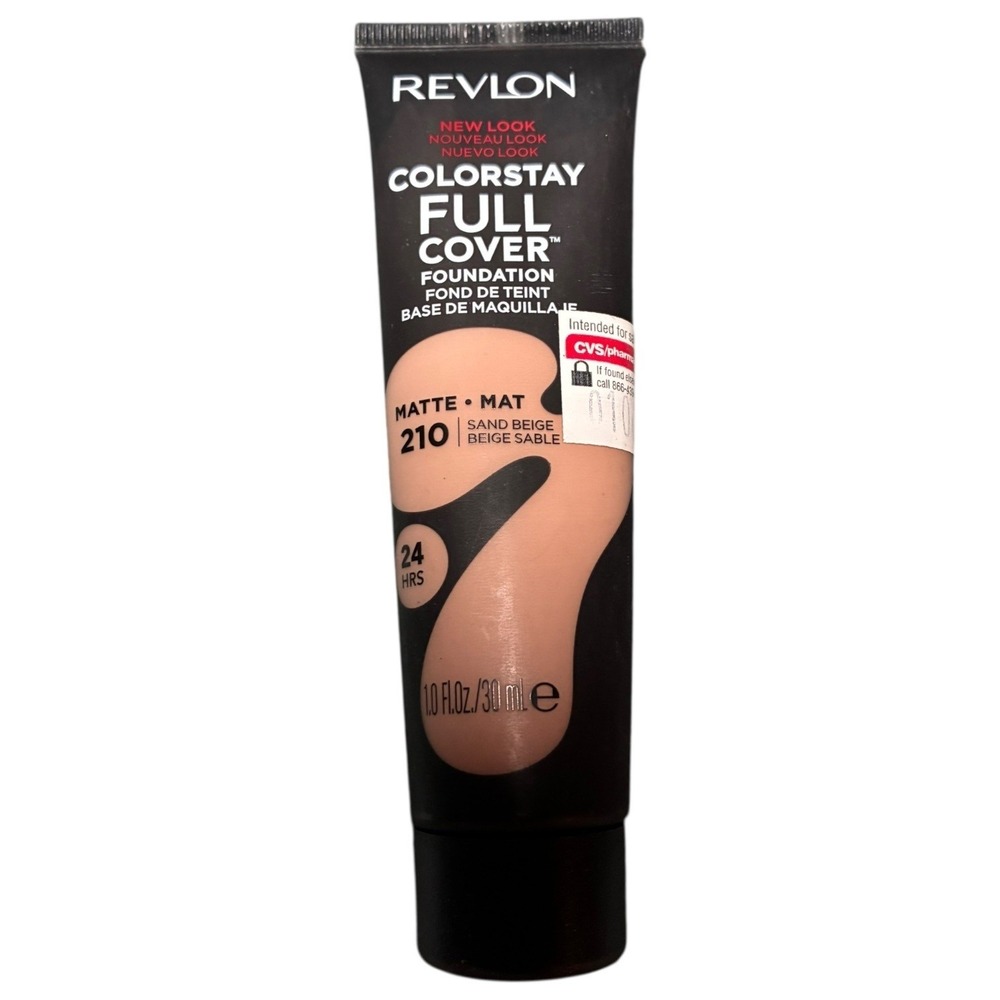 Revlon ColorStay Full‎ Cover Foundation Matte Sand Beige 210 1.0 oz New